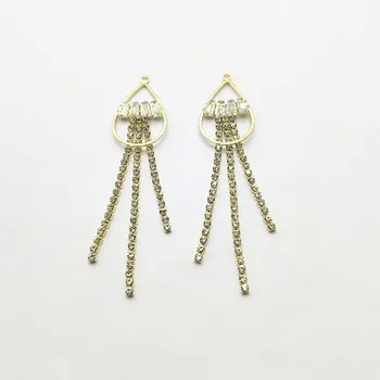 

New arrival! 72x17mm 50pcs Cubic Zirconia/Claw chain Drop charm for Earrings Making/DIY parts,Jewelry Finding & Component