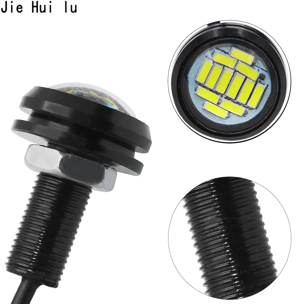 Белый AC/DC 12V орлиный глаз светодиодный светильник 4014 12SMD 23 мм дневного света DRL