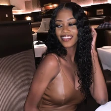 Pelucas de cabello humano peruano para mujeres negras, postizo de ondas profundas con cierre de encaje, 4x4