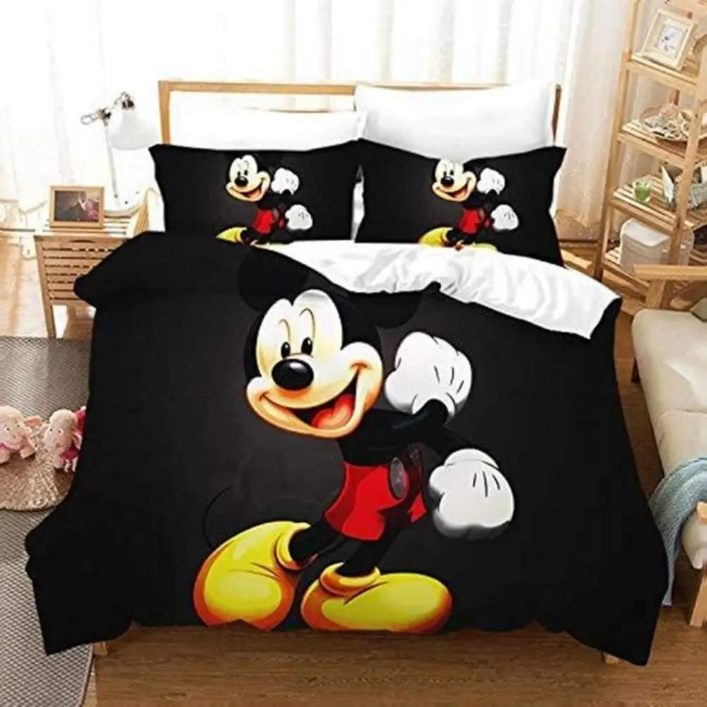 Disney Mickey Mouse bedding set for boys home decor queen size quilt covers 3pcs twin bed spread promotion cartoon hot sale | Дом и сад