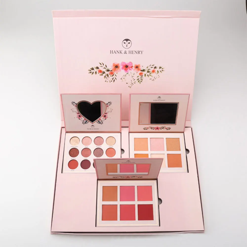

Waterproof Shimmer Makeup Kit Cosmetic Set Professional Beauty Glazed Eyeshadow Palette Cheek Blusher Illuminator Highlighter
