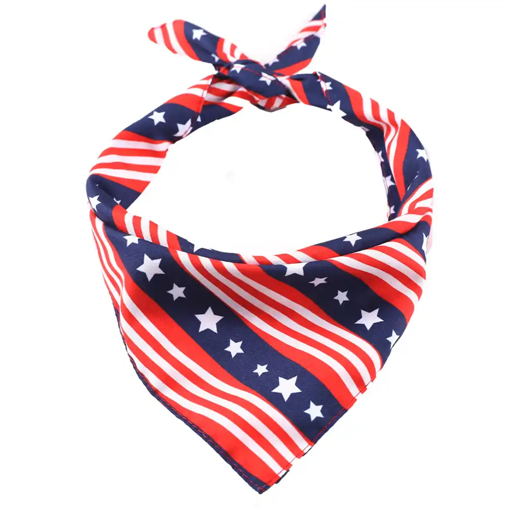 red white and blue dog bandana