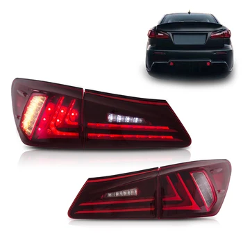 

LED Tail lights without streamer, yellow turn signal, double fog and double down universal fit for Lexus IS250 IS350 2006-2012
