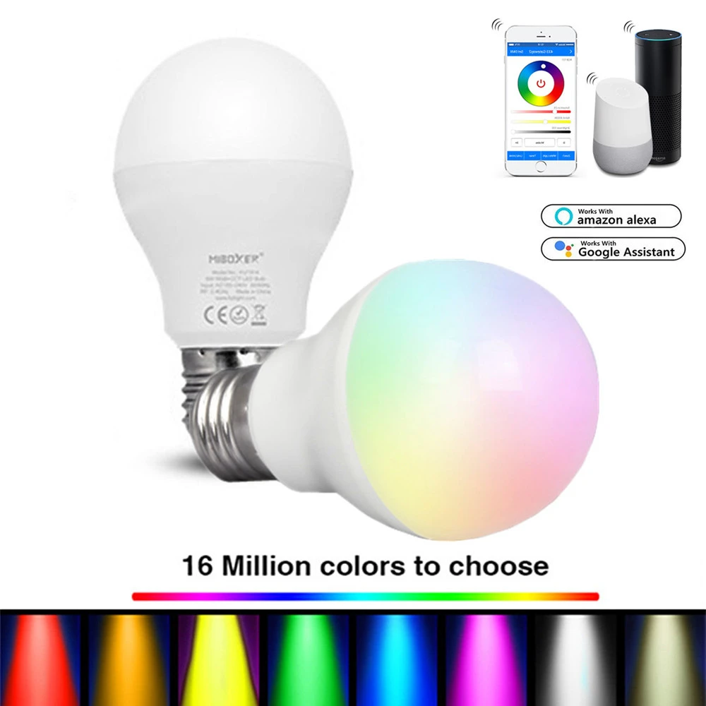 Google Home 2x Smart Bulb Wi-Fi GU10 Remote Control LED RGB Dimmable for Alexa 