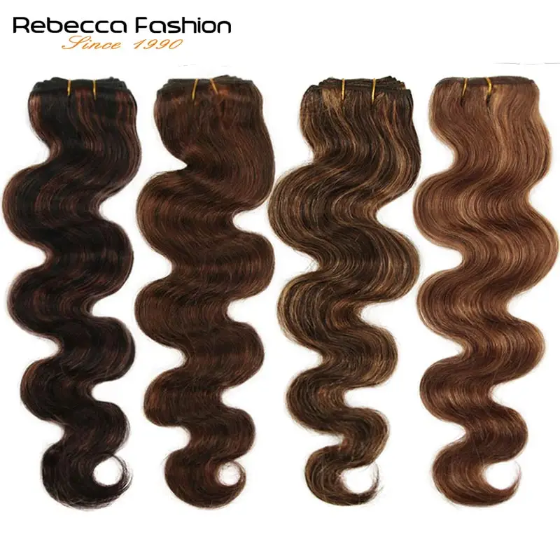 Rebecca Hair Brazilian Natural Body Wave Hair 1 Bundle Colored #P1B/30 #P4/27 #P4/30 #P6/27 Remy Human Hair Extension 10-26 Inch Rebecca Hair Brazilian Natural Body Wave Hair 1 Bundle Colored #P1B/30 #P4/27 #P4/30 #P6/27 Remy Human Hair Extension 10-26 Inch