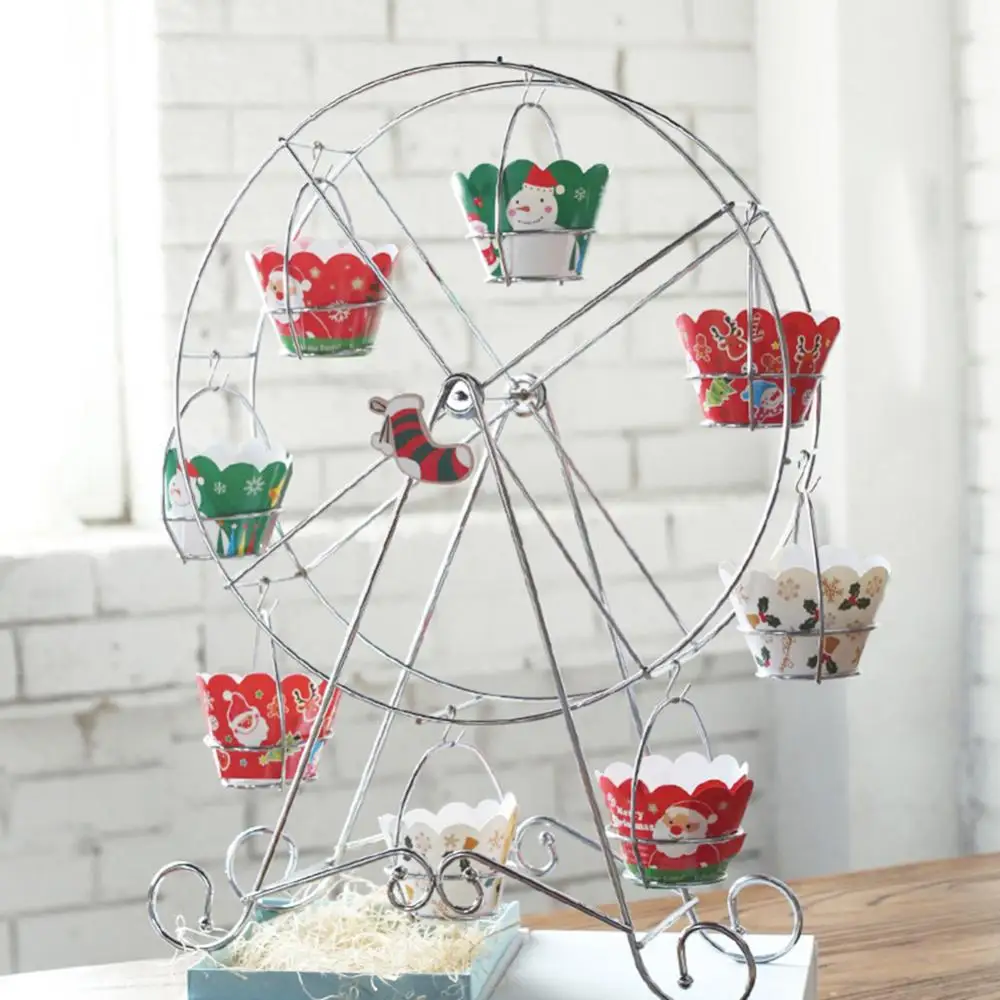 80% Metal Ferris Wheel Cupcake Holder Wedding Birthday Party Cake Stand Display Rack
