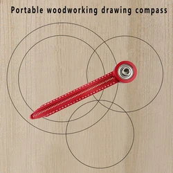 Portable Aluminum Alloy Drawing Compass Industrial Design Drawing Woodworking Red Industrial Drawing Compass Adjustable