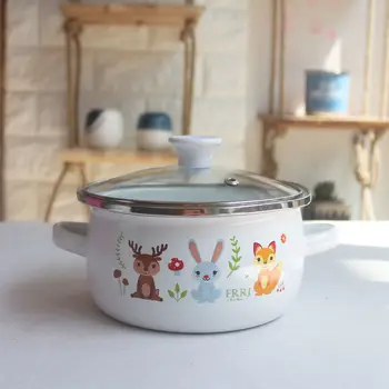 

Soup Pot Enamel Pot Small Hot Pot Fresh Bowl Instant Noodle Bowl Storage Box Universal Ceramic Cooking Pot Hotpot Stock Pots