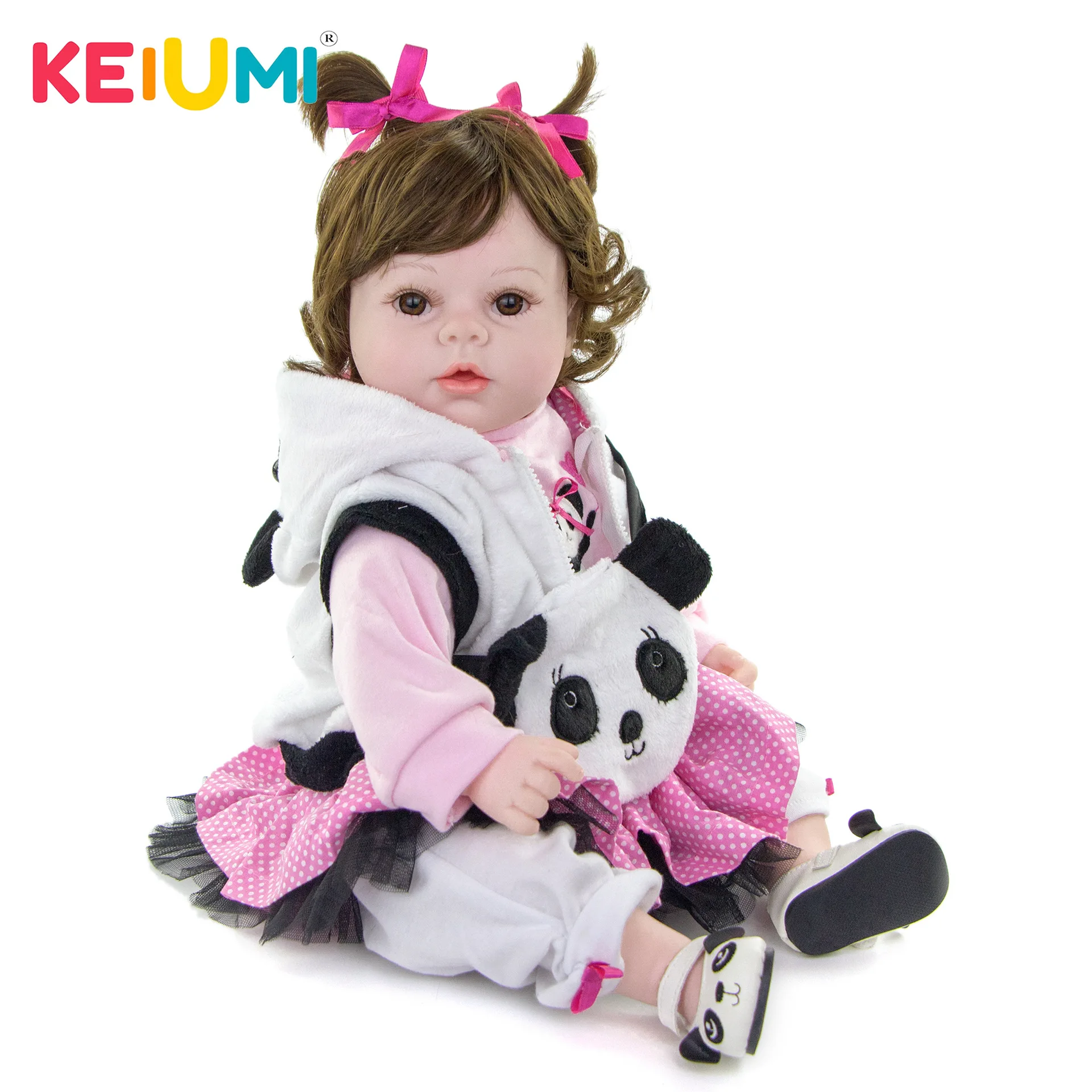  Keiumi 20-Inch Soft Silicone Reborn Baby Doll Reborn Baby Cloth Body Model Infant Safe Non-toxic