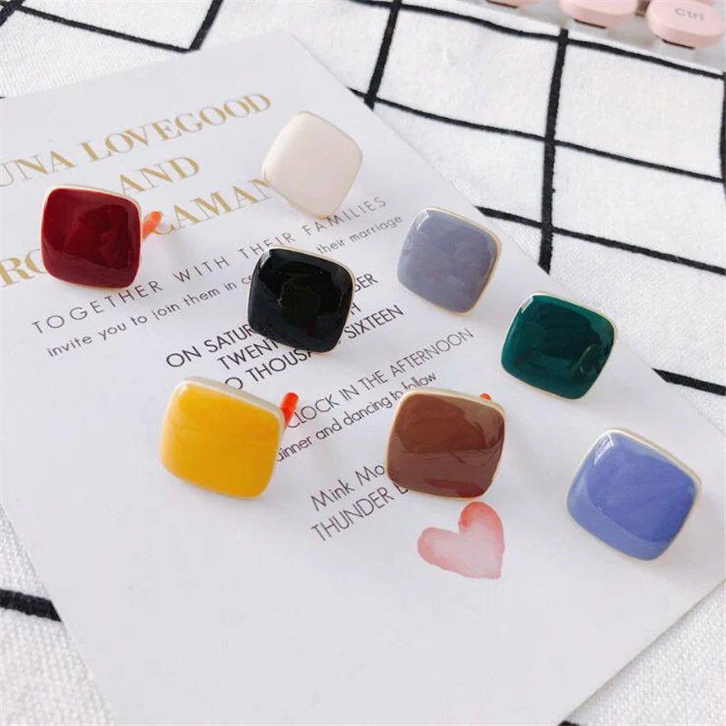 

10pcs/lot new creative drip square charms connectors for diy stud earrings ornament hangings jewelry accessories materials