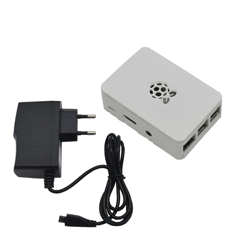 Для Raspberry Pi 3 Model B+(Plus)+ Abs чехол+ 5V 2.5A Мощность адаптер с поддержкой Wi-Fi и Bluetooth Декодер каналов кабельного телевидения штепсельная вилка европейского стандарта