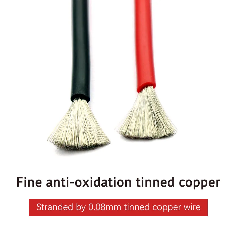 Super Soft Silicone Cable High Temperature Resistant Tin-plated Copper Wire High Current Cable for Battery,Inverter,UPS,etc