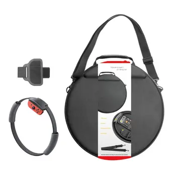 

For Switch Fitness Ring Storage Bag Hard EVA Nylon Protection Box Ring-Con Crossbody Shoulder Bag Portable Travel Handbag