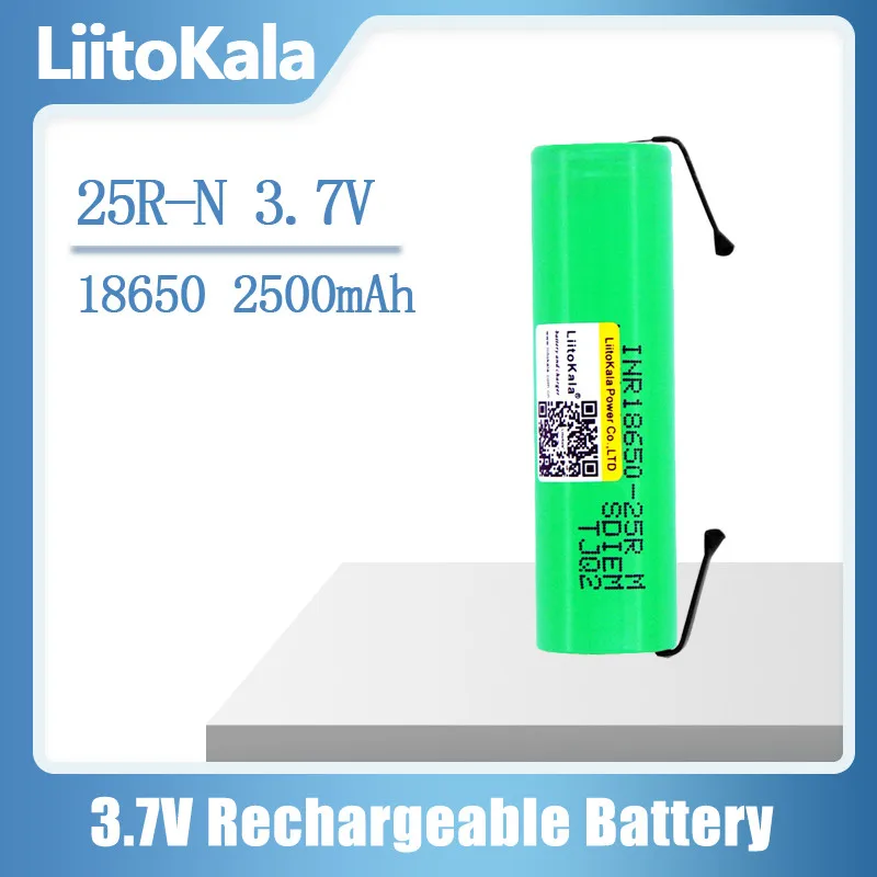 Фото Литий-ионный аккумулятор LiitoKala 18650, 2500 мАч, INR18650, 25R, M 20A №2