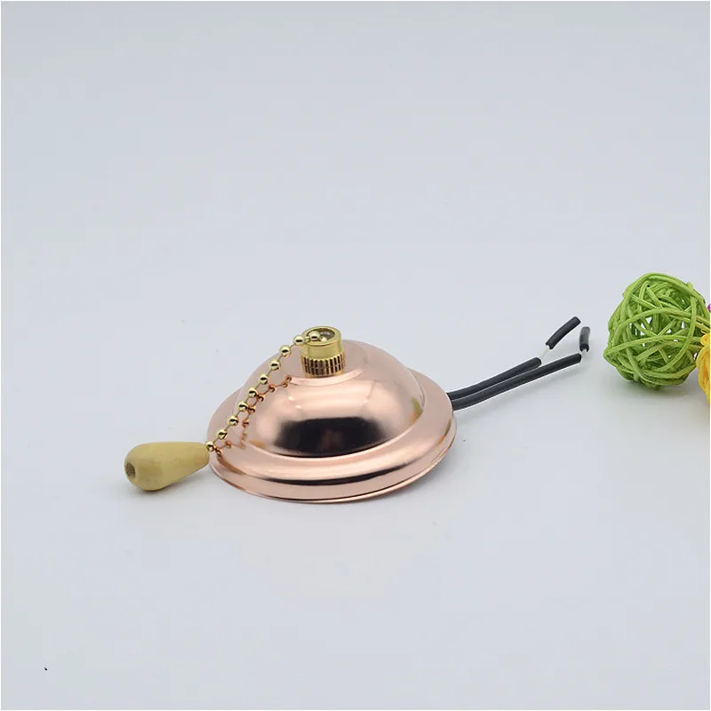  Semicircular wrought iron pull rope switch Wall lamp zipper pull button controller for showroom fan - 4000180375421