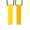 10pcs Baby teether Sensory chewable pendant necklace Kids Silicone Biting toys newborns Pencil Topper Teether childen's goods 5