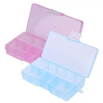 

10 Grids Detachable Jewelry Box Storage Case Plastic Craft Jewelry Organizer Beads Earrings Rings Gift Boxes