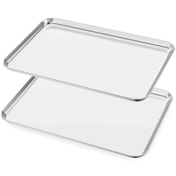 

Professional Baking Pans - Aluminum Cookie Sheet Set of 2 - Rimmed Baking Sheets for Baking and Roasting - Durable