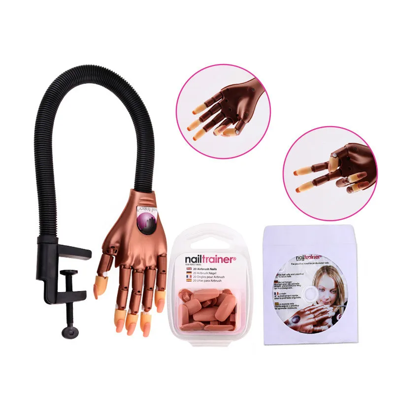 

High Quality New Nails Practice Hand for Nails Arts Trainer Tools with Airbrush Nails