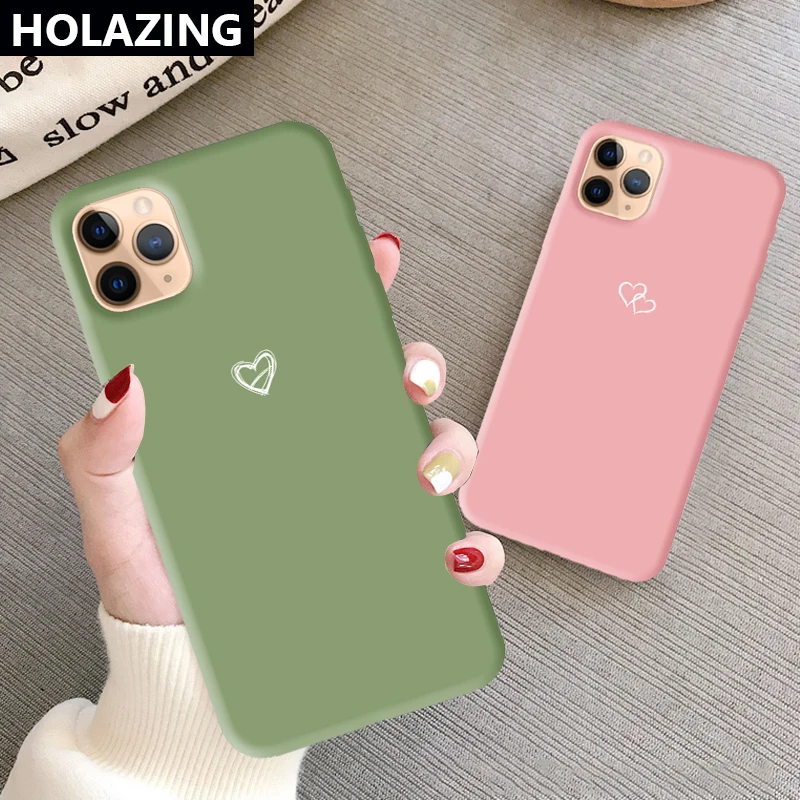 Милый прочный силиконовый чехол с принтом сердца для iPhone 11 Pro XS Max XR X 8 Plus 7 6 S Модный
