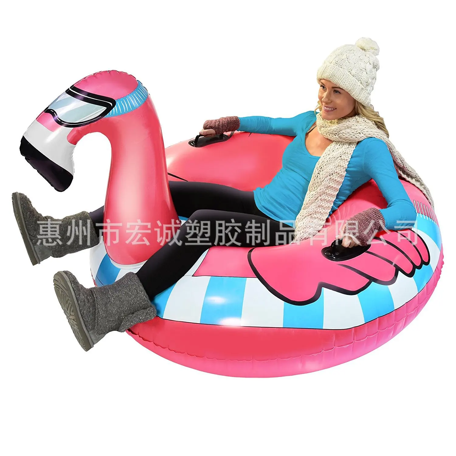 

Currently Available Wholesale Retail Inflatable Flamingo Ski Circle Thick Flamingo Floating Row Loungers Ski Ring