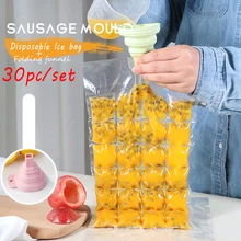30 шт./упак. машина для производства одноразовых изготовления мешков лоток с формой для кубиков льда прессформы льда лоток Лето DIY питьевой инструмент Кухня гаджеты