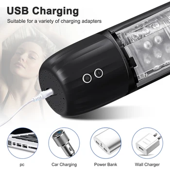 IPX8 Waterproof Male Masturbation Toys Automatic Rotation Sucking Machine Glans Trainer Masturbator Sex Tos for Men Adults Goods 6