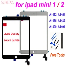 Для iPad Mini 2 1 сенсорный экран дигитайзер с кнопкой Home для iPad Mini1 A1432 A1454 A1455 ipad Mini2 A1489 A1490 A1491 стекло