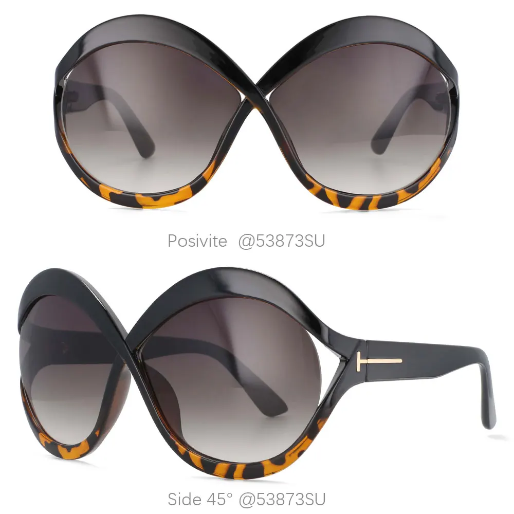 53873 Oversized Sunglasses Women Fashion Shades Uv400 Vintage Glasses square sunglasses women