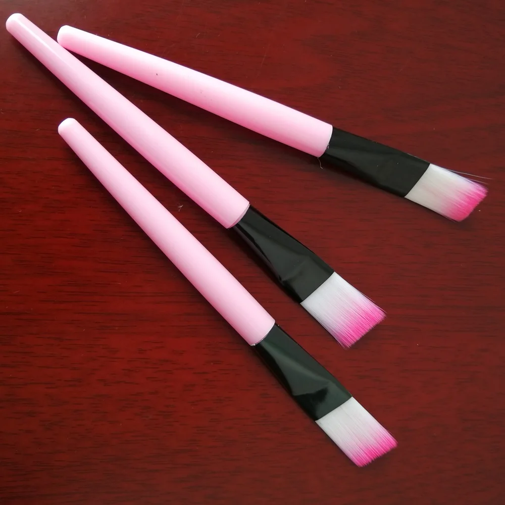 2pc Professional Mask brush Soft Nylon Makeup Brushes White Or Pink Plastic Handle Cosmetic Make up Tools Convenient and Clean