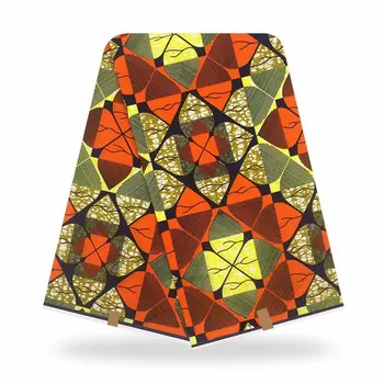 

Red Design Real African Wax Veritable Printed Fabric Wax 100% Cotton 6yards High Quality for African Woman Dress Y20702-12