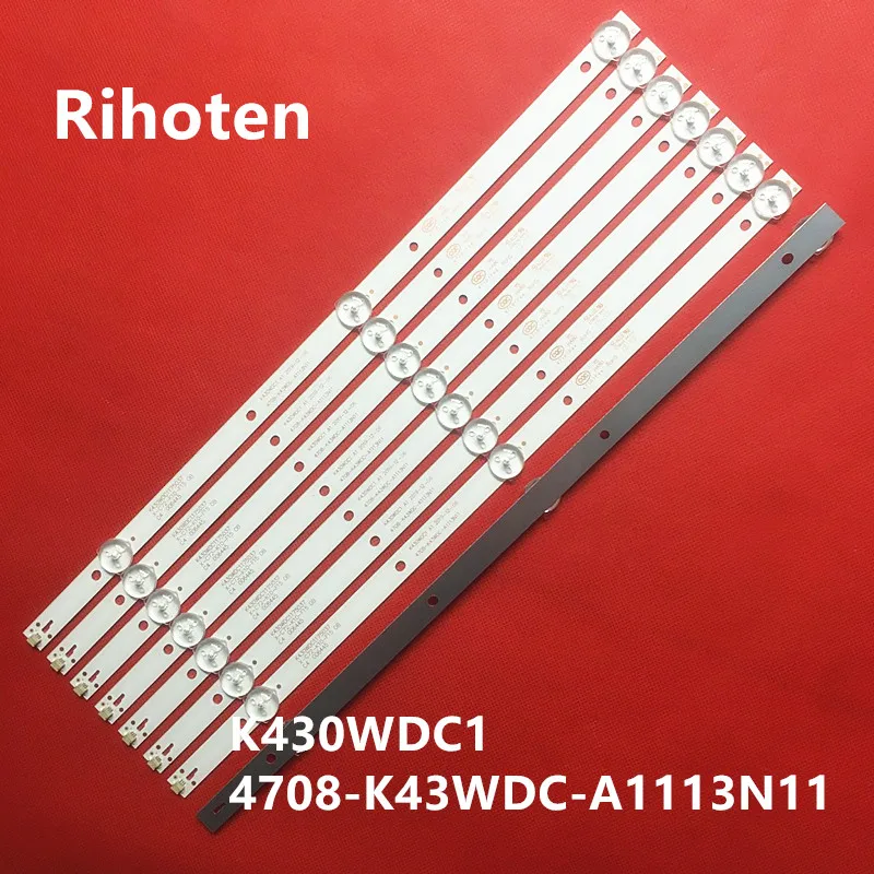 8 шт./лот для K430WDC1 A1 4708-K43WDC-A1113N11 43BDL4012 светодиодный бар 3 39 см 6V 100% новый | Лампы и