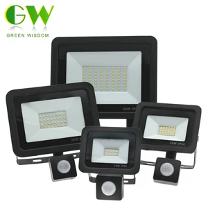 Открытый уличный свет AC220V 10W 30W 50W 100W Светодиодный прожектор с датчиком движения PIR Водонепроницаемые прожекторов для сада Yard-стрит - изображение