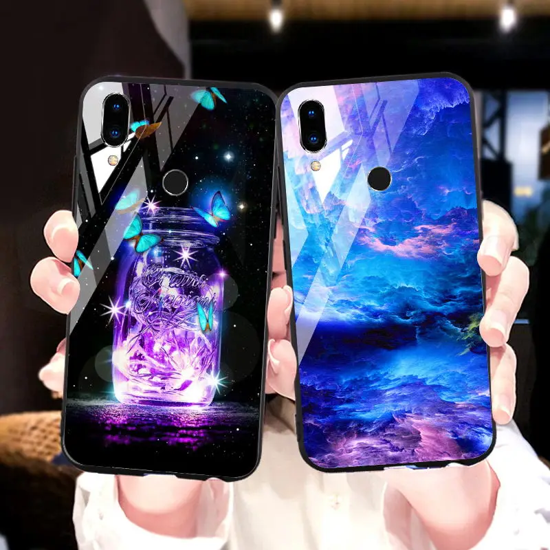 Чехол для телефона из закаленного стекла meizu M9 M8 note V8 M16 16 plus стеклянный чехол с