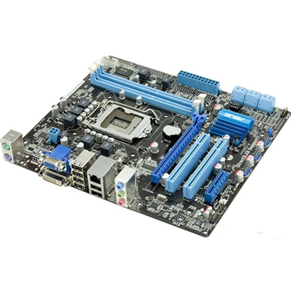 Для ASUS P7H55-M PLUS LGA 1156 DDR3 плата для I3 I5 I7 Материнская 8 Гб H55 материнская настольного