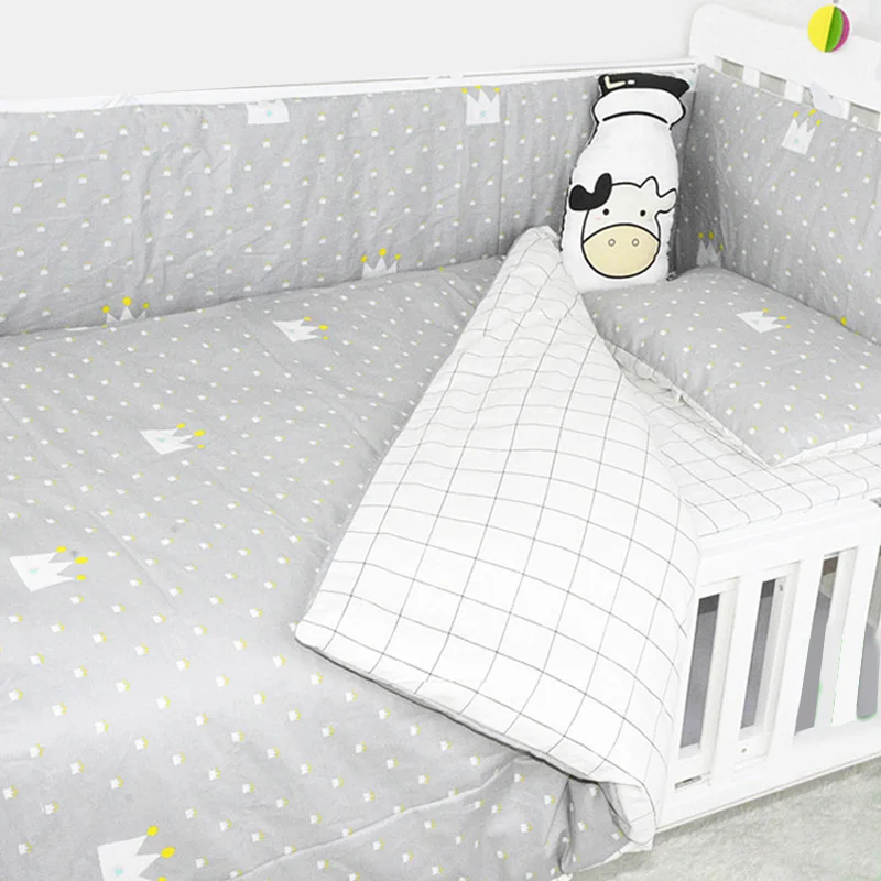 7 шт./компл. Набор для детской кроватки новорожденных кроватки бампер детская кроватка Beeding набор хлопок мягкие простыни наволочка детский полосатый узор постельные принадлежности - Цвет: PJ3685T