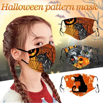 

Adults Washable Halloween Funny Expression Prints Mask Face Cover Face Mask Reuseable Washable Mouth Mask Cloth Face Mouth Mask