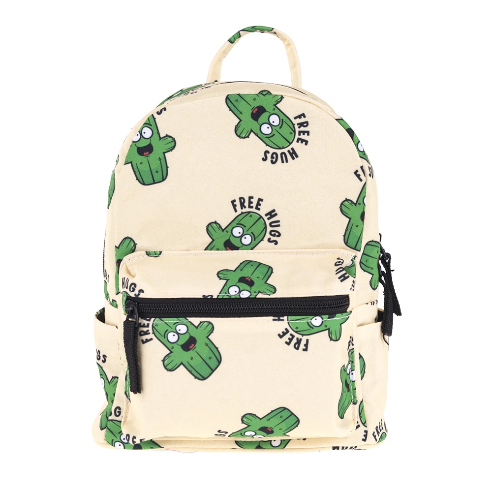 Женский рюкзак Mochila с принтом кактуса, женская сумка на плечо для подростков, Многофункциональный маленький рюкзак школьный рюкзак