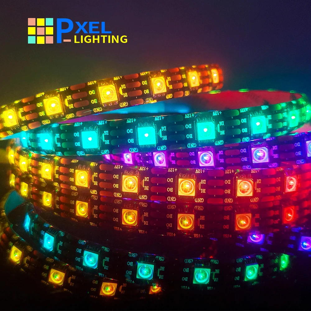 Светодиодная лента WS2815 (обновление ws2812b), RGB Адресуемая Светодиодная лента с двойным сигналом для комнаты, полноцветная умная светильник полоска, 12 В постоянного тока|Светодиодные ленты| | АлиЭкспресс