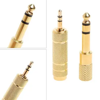 

6.35 mm Jack Stereo Cable Gold 6.5mm 1/4" Male to 3.5mm Female Audio Adapter Converter For Headphone Microphone