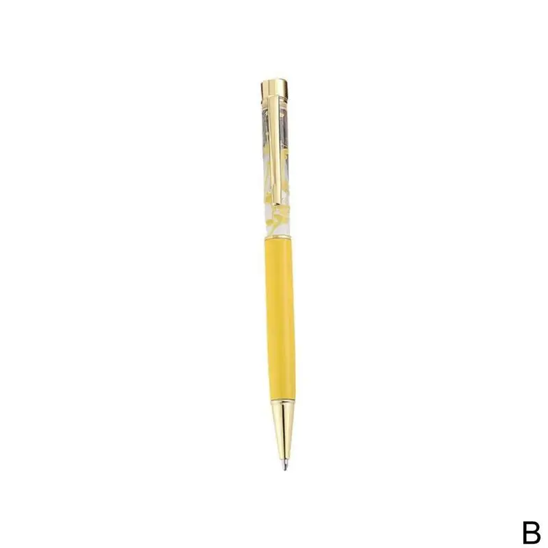 1pc Luxury Flower Metal Ballpoint Pens 1mm Business Quality Supplies Gift For Kids Pens Office Stationery School High Girls V8W8