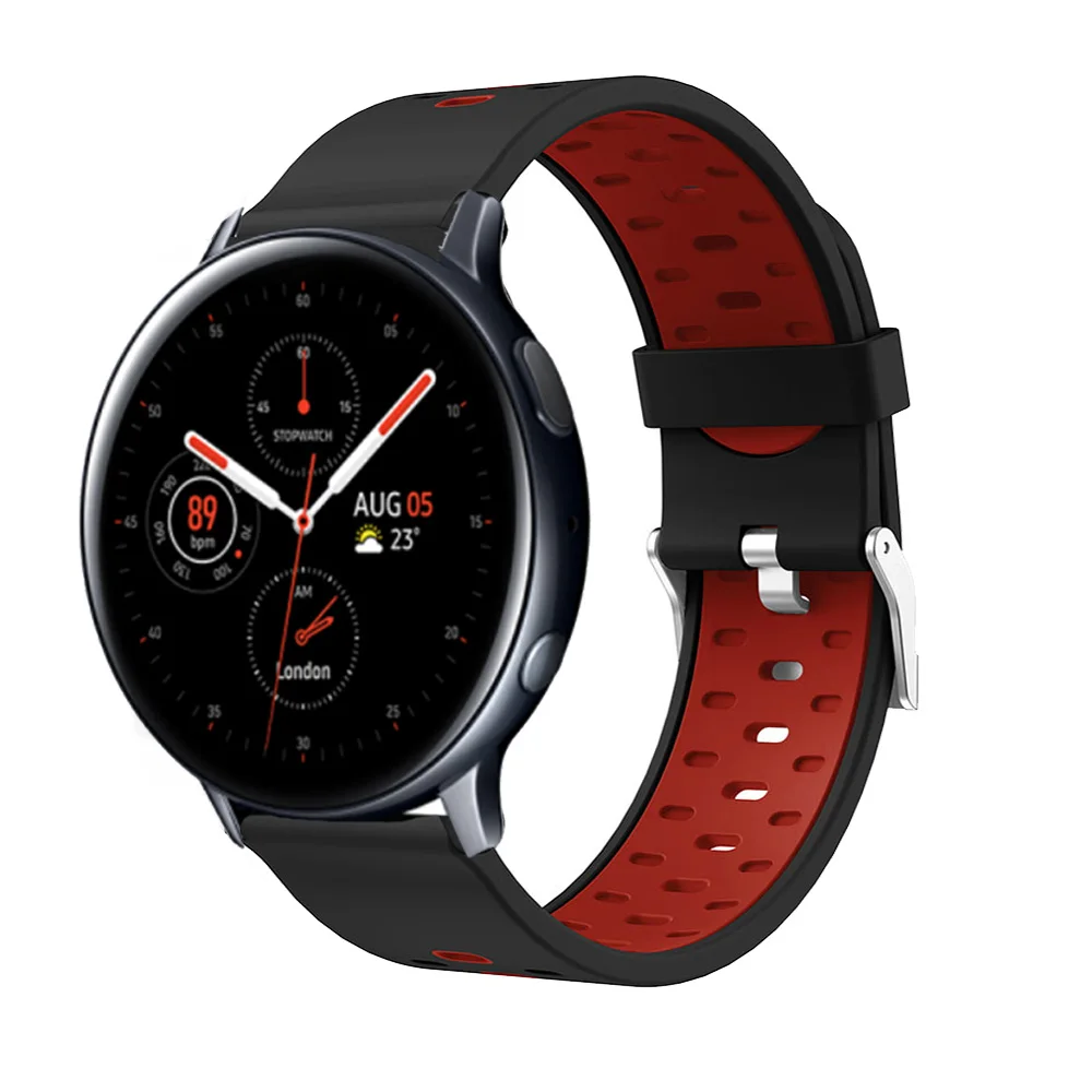 Силиконовый ремешок для samsung galaxy watch Active 2, 40 мм, 44 мм, сменный Спортивный Браслет, ремешок для часов, браслет, Active2 gear S2