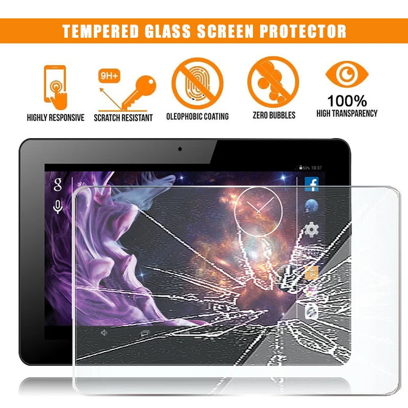 For ESTAR Grand HD 4G 10.1 Tablet Tablet Tempered Glass Screen Protector Scratch Resistant Anti-fingerprint HD Clear Film Cover 2pcs tempered glass for fire hd 8 2017 alexa 9h explosion proof anti fingerprint full film tablet cover screen protector