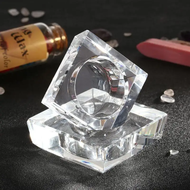 Ручной работы кристалл Прозрачный квадратный подсвечник DIY подарок украшение дома храма изысканное мастерство прочный