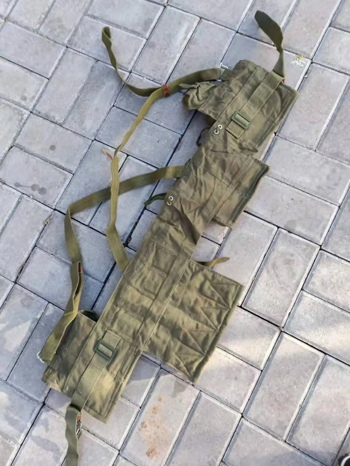 VIETNAM WAR CHINESE TYPE 63 POUCH CHEST-RIG BANDOLIER MAG AMMO OLD HIGH QUALITY MILITARY EQUIPMENT ORIGINAL WAR COLLECTION