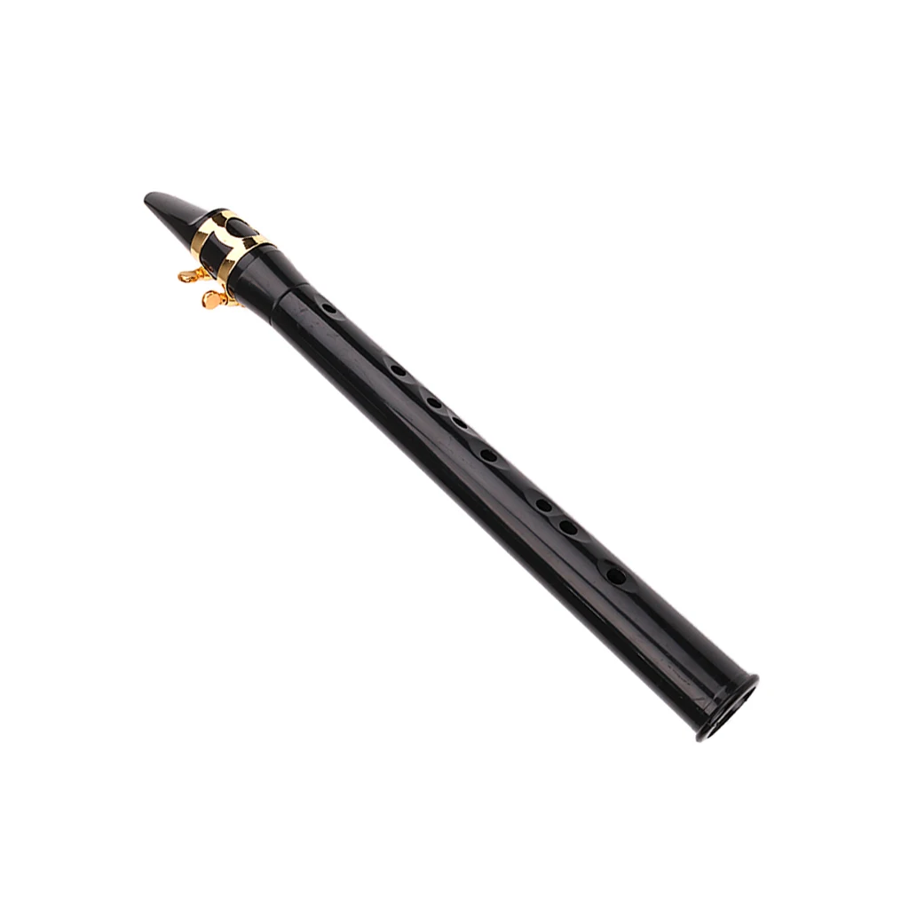 Изысканный Карманный саксофон мини Sax деревянный духовой инструмент черный
