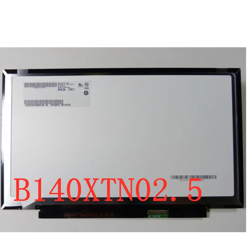 14 노트북 B140XTN02.5 디스플레이 매트릭스 Thinkpad x1 탄소 LCD 화면 1366*768 40 핀 FRU:04Y1517