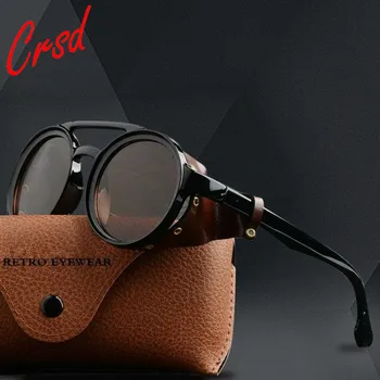 

CRSD 2020 Retro Round Steampunk Sunglasses Vintage Brand Design Men Women Vintage Sun Glasses UV400 Shades Eyewear Oculos De Sol