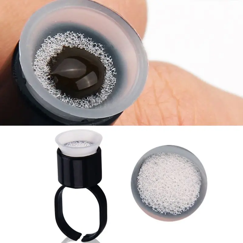 50 шт кольцевые чашки тату Поставка одноразовая губка для чернил колпачок