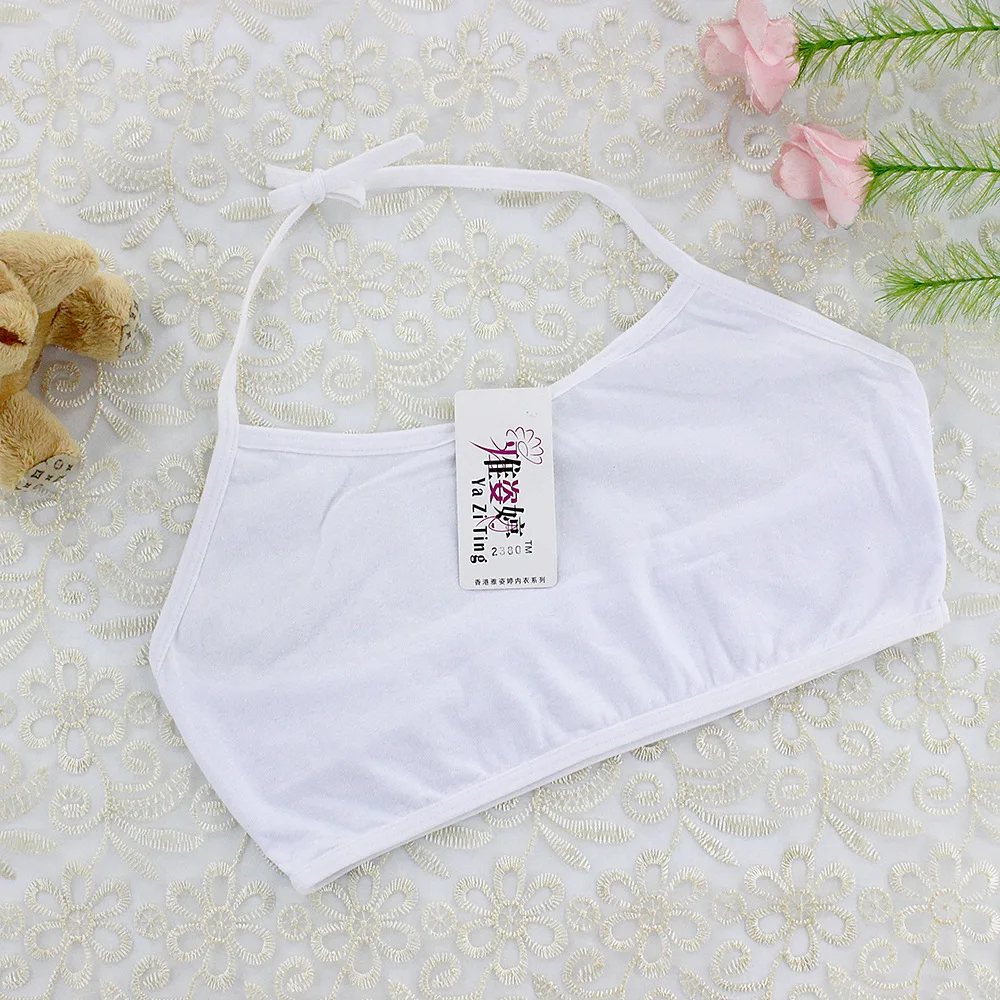 Нижнее белье для девочек, нижнее белье для девочек, для начальной и средней школы, без стальных колец, хлопковый бюстгальтер, бретельки, Топ